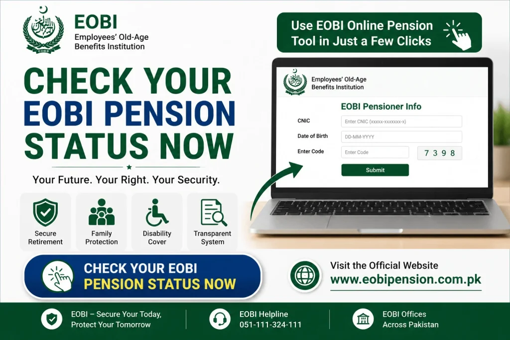 Check your EOBI pension status now call to action button